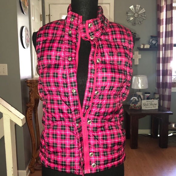 Aeropostale Jackets & Blazers - Vintage Aeropostal Plaid Puffer Vest Size Small Petite